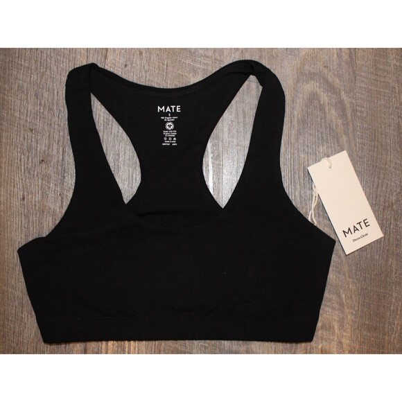 Mate the Label Women Organic Sports Racerback Bra Leggings 2 Pc Set BLACK - Picture 10 of 13